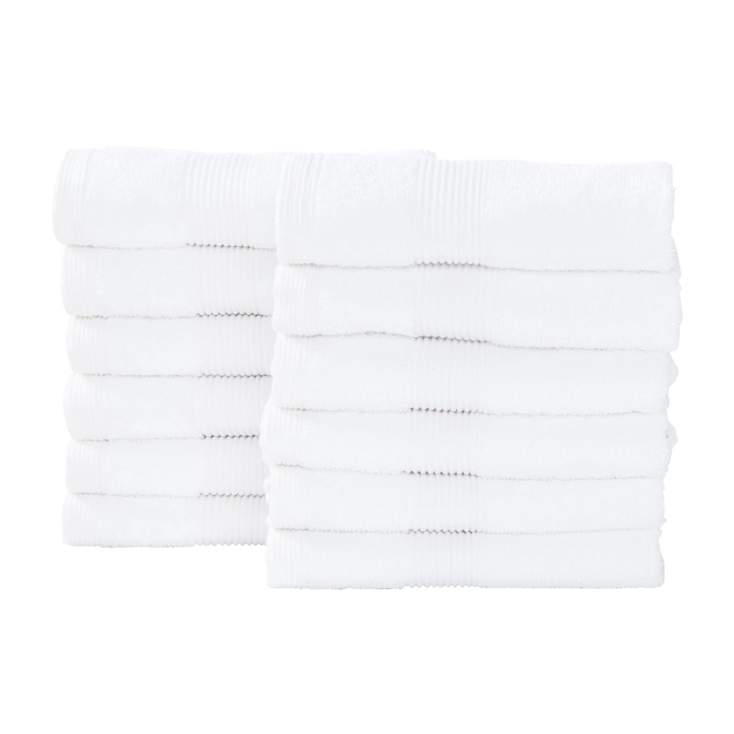 Fabstyles Premium Face Towels Set of 12, Soft and Absorbent Washcloth for Daily Use, 14 in x 14 in, Luxury Fingertip Towels Made Cotton