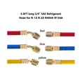 thumbnail image 3 of 3 Way Refrigerant Manifold Gauge Set With Hoses Adapter Adjustable Couplers, Charge Kit R134a R12 R22 R404A, 3 of 6