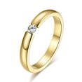 thumbnail image 2 of Women Stainless Steel Single CZ Ring for Wedding Engagement,3mm, 2 of 6