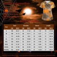 thumbnail image 2 of LINMOUA Plus SizePrinted Scrub Working Uniform Tops For Women's Cross V-Neck Halloween Print Short Sleeve Fun T-Shirts Workwear Tee With Pockets, 2 of 3