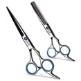 thumbnail image 1 of ULG Hair Cutting Scissors Thinning Shears Kit Professional Barber Hairdressing Texturizing Scissor -Japanese Stainless Steel 6.5 inch, 1 of 7