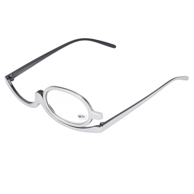 Makeup Reading Glasses For Women Magnifying Cosmetic, Flip Up Lens, 180 Degree Rotation, Skin Friendly, Professional Design, Reinforced Eye Shaft