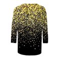thumbnail image 4 of DPTALR Femmes Manches 3/4 Chemises Décontractées Chandail Tunique Ample Hauts Blouse à Imprimé, 4 of 5