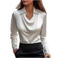 thumbnail image 2 of RKSTN Hauts pour Enseignantes Haut/chemise à Manches Longues à Col Rond Uni pour Femmes, Tenue d'École pour Enseignantes, 2 of 7