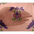 thumbnail image 4 of oneOone Viscose Chiffon Fabric Leaves|Bird & Floral Block Print Fabric BTY 42 Inch Wide, 4 of 4