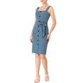 thumbnail image 1 of INSPIRE CHIC Robe Salopette Fourreau à Bretelles pour Femmes avec Boutons Décoratifs, 1 of 6