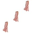thumbnail image 4 of pitrice Femmes Été Coton Lin Robe Sans Manches Col Rond Boho Vintage Style Plage Couleur Unie en Vrac Kaftan Porter Tous les Jours Rose/M 3Set, 4 of 6