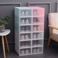 thumbnail image 4 of Stackable Storage Shoe Box Clear Closet Shelf Plastic Shoe Organizer Womens Mens Shoes Container,Maoww, 4 of 9