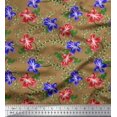 thumbnail image 1 of Soimoi Polyester Crepe Fabric Leaves & Azalea Floral Print Fabric by Yard 42 Inch Wide, 1 of 3
