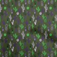 thumbnail image 1 of oneOone Rayon Green Fabric Cactus Craft Projects Decor Fabric Printed By The Yard 56 Inch Wide, 1 of 5