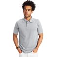 thumbnail image 1 of Hanes Mens FreshIQ X-Temp Pique Polo, M, Light Steel, 1 of 6