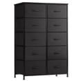 thumbnail image 1 of EDX Commode à 10 Tiroirs pour Chambre, Tour d'Organisation de Rangement en Tissu, Armoire, Noir, 1 of 9