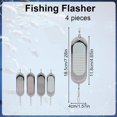 thumbnail image 2 of 4pcs Trolling Flashers, Reflective Spinnerbait Fishing Lures 360° Rotatable Salmon Trolling Flashers Must-Have Trout Flasher for Fishing Enthusiasts, 2 of 7