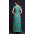 thumbnail image 4 of Bimba Robe Longue Décontractée d'Été Sans Manches à Fente avant Imprimée à Fleurs pour Femmes - Medium, 4 of 5