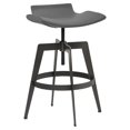 thumbnail image 1 of Sunpan Bancroft Tabouret Réglable en Similicuir Moderne de 22,5 à 30,5 Po en Gris, 1 of 3