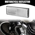 thumbnail image 2 of Unique Bargains 2pcs 3.46'x1.26' Universal Reflector Rectangle Motorcycle Bike Safety Increase Visibility White, 2 of 8