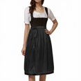 thumbnail image 1 of GDREDA Oktoberfest Bavarois Tablier Mi-Long Classique Uni pour Femme avec Liens pour Robe de Fête pour Rassemblements Festifs, 1 of 8