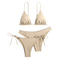 thumbnail image 1 of DGMIOCS Women's Triangle Bikini Bikini Set Beige S, 1 of 7