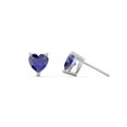thumbnail image 2 of Heart Birthstone Stud Earrings, 2 of 4