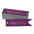 thumbnail image 1 of Inkdotpot Pack Of 50 Happy Birthday Favor Paper Tags Craft Real Rose Gold Foil Hang Tags, 1 of 6