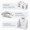 thumbnail image 2 of MasteelfCA BESPORTBLE 1Pc Vintage Wooden Calendar European Style Desktop Wood Blocks Rustic Perpetual Calendar, 2 of 7