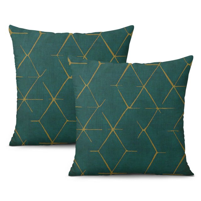 Give Your Living Room a Modern Makeover with Our 2-Pack Burlap Linen Throw Pillow Covers | Rustic Woven Design | Size 18x18 Inch