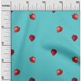 thumbnail image 2 of oneOone Georgette Viscose Fabric Strawberry Fruit Fabric Prints by Yard 42 Inch Wide, 2 of 4