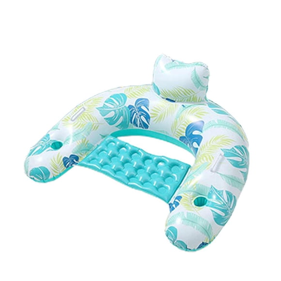 Inflatable Pool Float Lounge Water Hammock Floats With Cup Holder, Summer Swimming Pool Toys For Adults