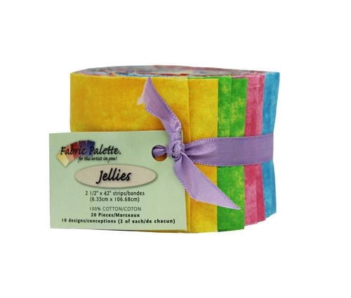 FABRIC PALETTE Textured Jelly Roll 20 Strips 6.4 × 106.7 cm (42 in), 20x2.5x42