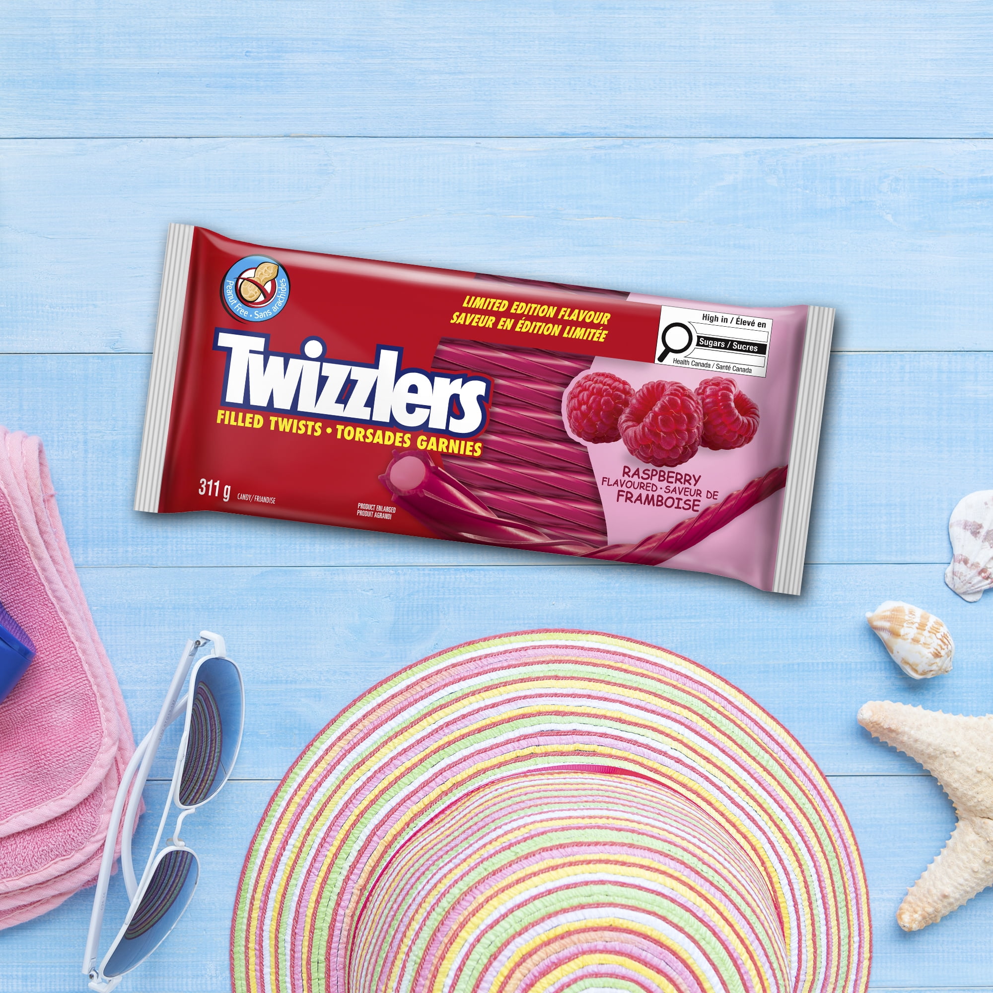 Torsades garnies TWIZZLERS framboise de 311 g