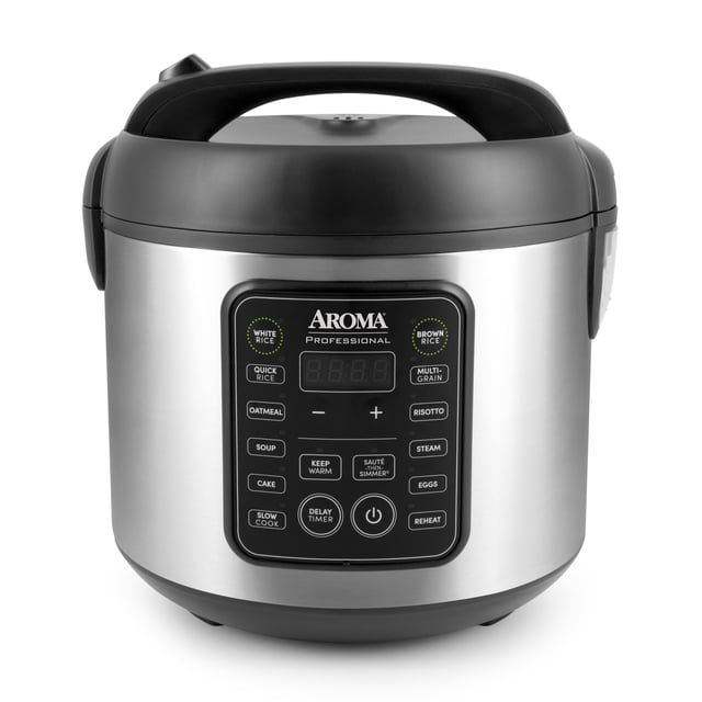 AROMA Professional Digital Rice Cooker, 10-Cup (Uncooked) / 20-Cup (Cooked), Multicooker, Slow Cooker, Steamer, Oatmeal Cooker, Egg Cooker, STS, 5 Qt