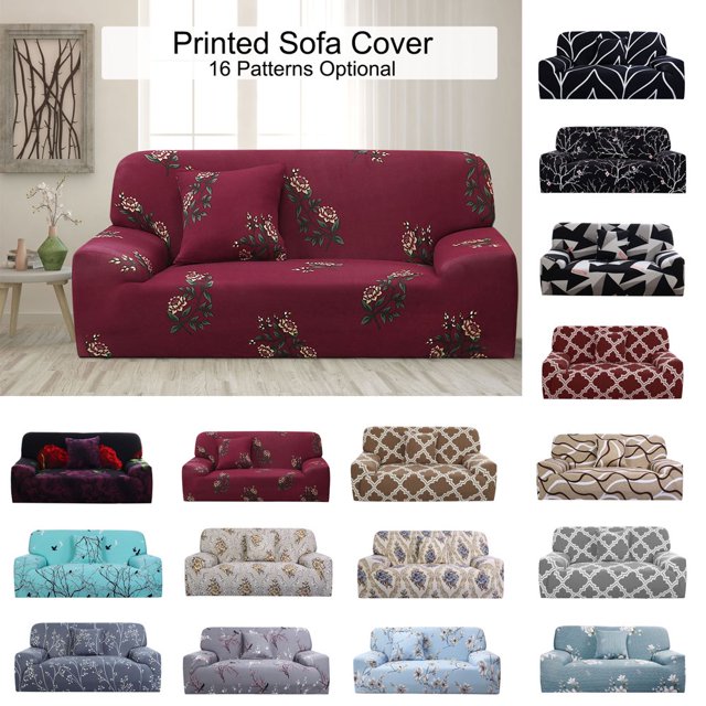 CHOK Housse de Sofa Extensible en Spandex pour Causeuse Fleur Rouge Moyen