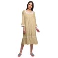 thumbnail image 1 of Moomaya Robe de Nuit en Coton à Manches Longues à Encolure Carrée Imprimée pour Femmes, 1 of 6