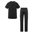thumbnail image 2 of Adar Addition Go-Basic Scrub Set for Men - Classic V-Neck Scrub Top & Cargo Scrub Pants - A9300 - Black - 3X, 2 of 7
