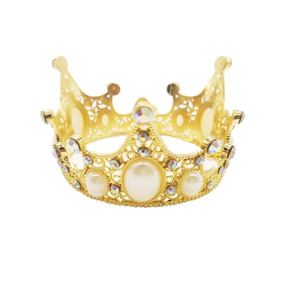 CIMAXIC 1pc Cake Decoration Mini Crown Cake Ornaments Party Supplies for Birthday Anniversary,2.76"X2.76"X1.57"