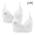 thumbnail image 2 of Timegard Wireless Bras for Women 2pc Ruched Full Support Adjustable Strap Comfy Daily Seniors Bras, 2 of 7