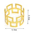 thumbnail image 3 of Oleegame 1PC Produce Storage Striking Gold Plated Aluminum Napkin Rings For Place Settings Wedding Receptions Dinner Or Holiday Parties 4/pk Gold, 3 of 4