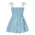 thumbnail image 1 of RKSTN Robe pour Tout-Petites Filles Robe à Manches Longues Été Tout-Petite Bébés Filles Robe à Bretelles Sans Manches Imprimé Graphique Vêtements pour Enfants, 1 of 9