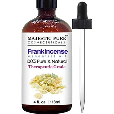 Majestic Pure Huile Essentielle d'Encens, 100 % Pure et Naturelle, Huile d'Encens, 4 fl oz