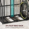 thumbnail image 4 of Soozier 4 Bicycle Bike Stand, Floor Bike Storage Rack with Basket, Hooks, 4 of 10