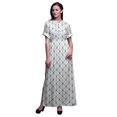 thumbnail image 1 of Bimba Robe Longue en Rayonne Géométrique Shibori pour Femmes Boho Plage Cocktail Fête Maxi Fendue-Petit, 1 of 6