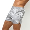 thumbnail image 4 of Sinleey Boxeurs Shorts pour Hommes à Taille Élastique Brillants Anti-Taches Vêtements de Nuit sous-Vêtements Vêtements de Nuit Pyjamas Culottes Gris m, 4 of 7
