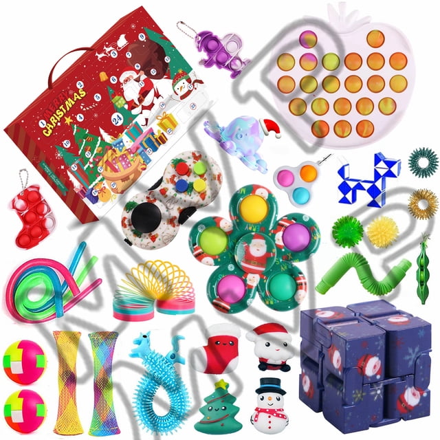 Wangsaura Christmas Fidget Toy Cartoon Kid Brain Training Stress Relief Toys