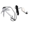 thumbnail image 1 of CHUANK 4 Claws Folding Anchor Metal Marine Foldable Anchor for Canoes Kayaks Sailboats (Random Color Rope), 1 of 6