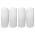 thumbnail image 1 of NEH Center Hole Ribbed Boat Pontoon Fender 10" x 28" 4pcs Inflatable Vinyl Mooring Bumpers Guard Dock Docking - White, 1 of 3