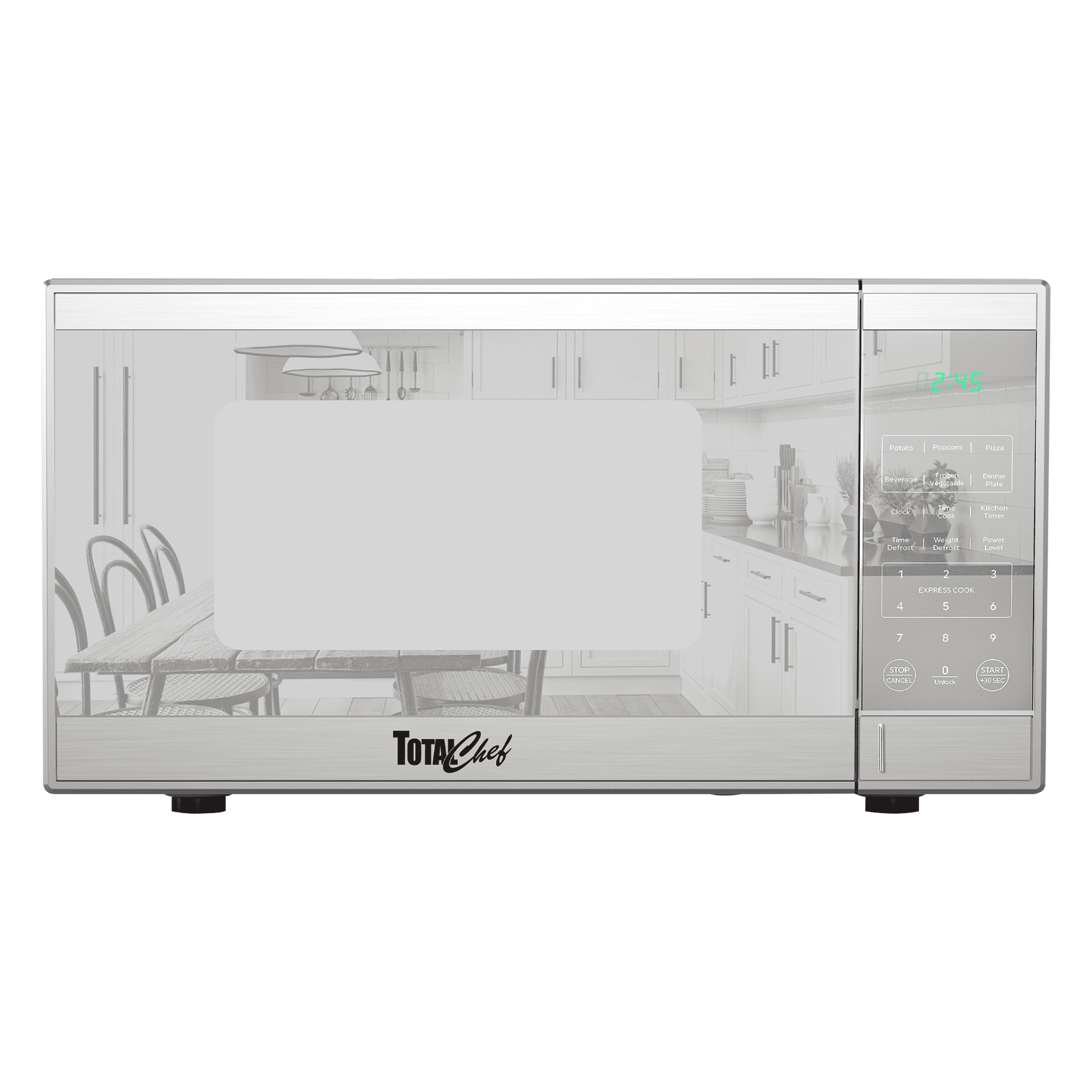 Total Chef 0.9 Cu.ft Countertop Microwave Oven Stainless Steel, 900W