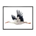 thumbnail image 1 of Designart Flying White Stork Ciconia oiseau ART MURAL À CADRE FLOTTÉ, 1 of 4