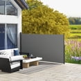 thumbnail image 2 of Outsunny 118" x 63" Retractable Side Awning Folding Privacy Screen Grey, 2 of 10