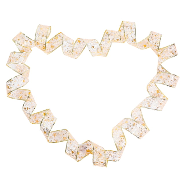 Agiferg Christmas Decoration LED Ribbon Lights Christmas Tree Ornaments DIY Lace Bow String Lights Decoration