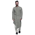 thumbnail image 1 of Atasi Kurta Pyjama Imprimé pour Hommes Style Asymétrique Vêtements d'Été Décontractés, 1 of 2